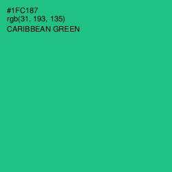 #1FC187 - Caribbean Green Color Image