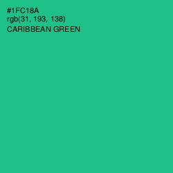 #1FC18A - Caribbean Green Color Image