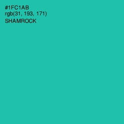 #1FC1AB - Shamrock Color Image