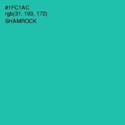 #1FC1AC - Shamrock Color Image