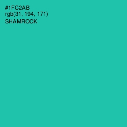 #1FC2AB - Shamrock Color Image