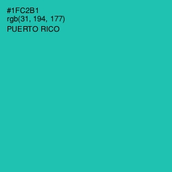 #1FC2B1 - Puerto Rico Color Image