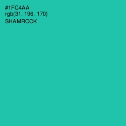 #1FC4AA - Shamrock Color Image