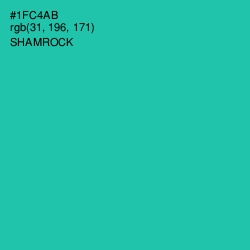 #1FC4AB - Shamrock Color Image