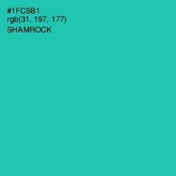 #1FC5B1 - Shamrock Color Image