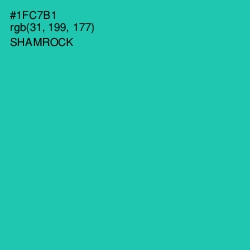#1FC7B1 - Shamrock Color Image