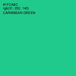 #1FCA8C - Caribbean Green Color Image