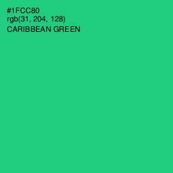 #1FCC80 - Caribbean Green Color Image