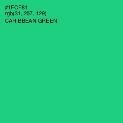 #1FCF81 - Caribbean Green Color Image
