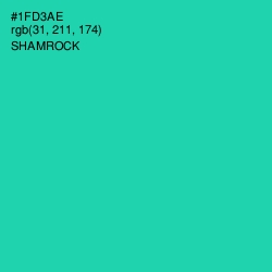 #1FD3AE - Shamrock Color Image
