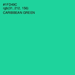 #1FD49C - Caribbean Green Color Image