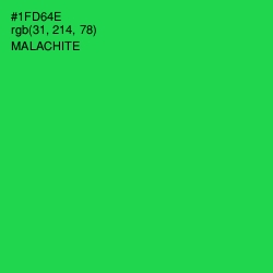 #1FD64E - Malachite Color Image