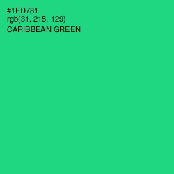 #1FD781 - Caribbean Green Color Image