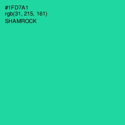 #1FD7A1 - Shamrock Color Image