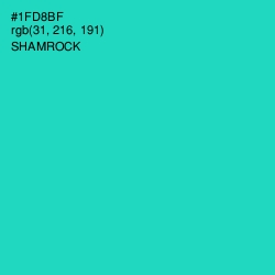 #1FD8BF - Shamrock Color Image