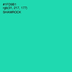 #1FD9B1 - Shamrock Color Image