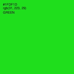 #1FDF1D - Green Color Image