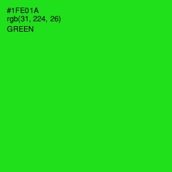 #1FE01A - Green Color Image