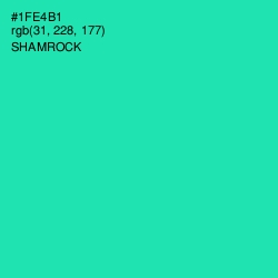 #1FE4B1 - Shamrock Color Image