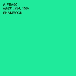 #1FEA9C - Shamrock Color Image