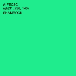 #1FEC8C - Shamrock Color Image
