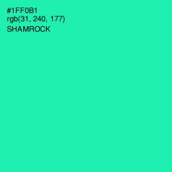 #1FF0B1 - Shamrock Color Image