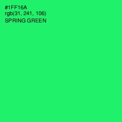 #1FF16A - Spring Green Color Image