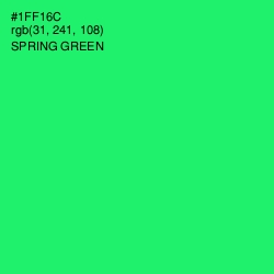 #1FF16C - Spring Green Color Image