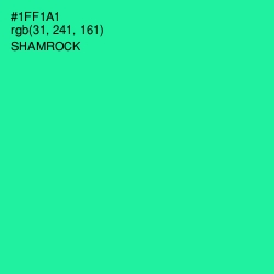 #1FF1A1 - Shamrock Color Image