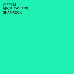 #1FF1B2 - Shamrock Color Image