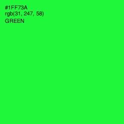 #1FF73A - Green Color Image