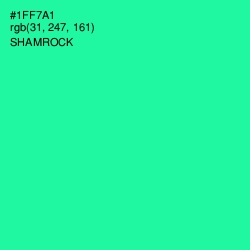 #1FF7A1 - Shamrock Color Image