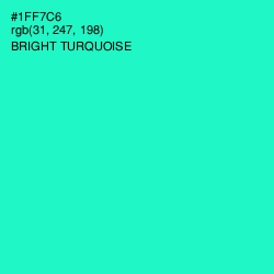 #1FF7C6 - Bright Turquoise Color Image