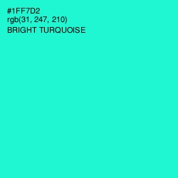 #1FF7D2 - Bright Turquoise Color Image