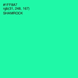 #1FF8A7 - Shamrock Color Image