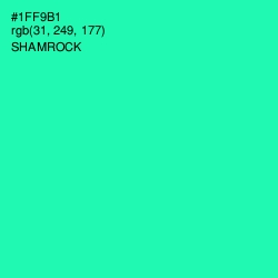 #1FF9B1 - Shamrock Color Image