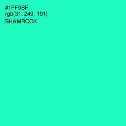 #1FF9BF - Shamrock Color Image