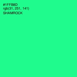 #1FFB8D - Shamrock Color Image