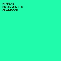 #1FFBAB - Shamrock Color Image