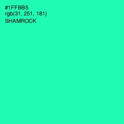 #1FFBB5 - Shamrock Color Image