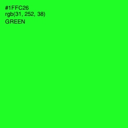 #1FFC26 - Green Color Image