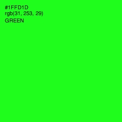 #1FFD1D - Green Color Image