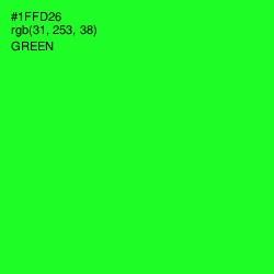 #1FFD26 - Green Color Image