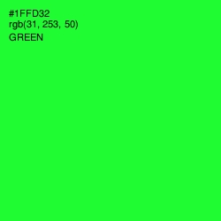 #1FFD32 - Green Color Image