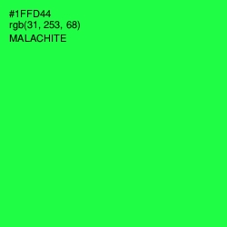 #1FFD44 - Malachite Color Image