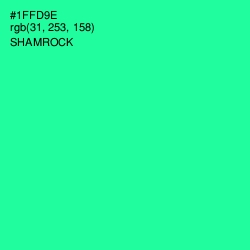 #1FFD9E - Shamrock Color Image