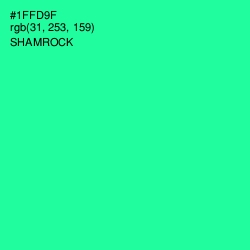 #1FFD9F - Shamrock Color Image