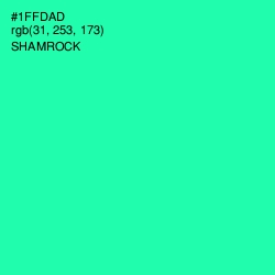 #1FFDAD - Shamrock Color Image