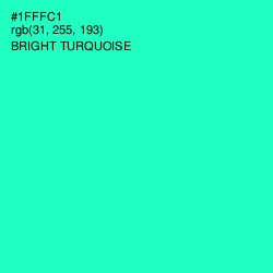 #1FFFC1 - Bright Turquoise Color Image