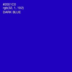 #2001C0 - Dark Blue Color Image